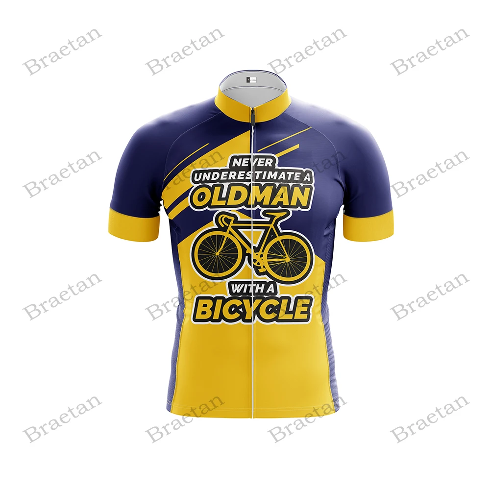 Multiple Old Men Cycling Jersey Men Short Sleeve Ride Bike Jersey Summer Cycling Clothing