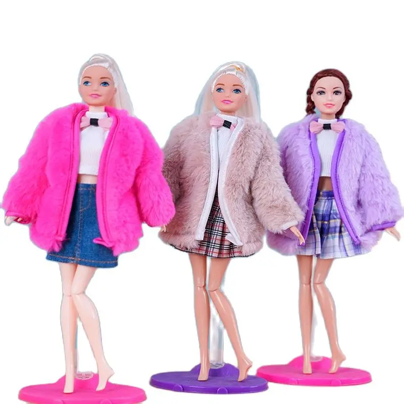 Winter coat For Barbie Clothes 1/6 Doll accessories uniform Outfit fashion Clothing costume girl gift