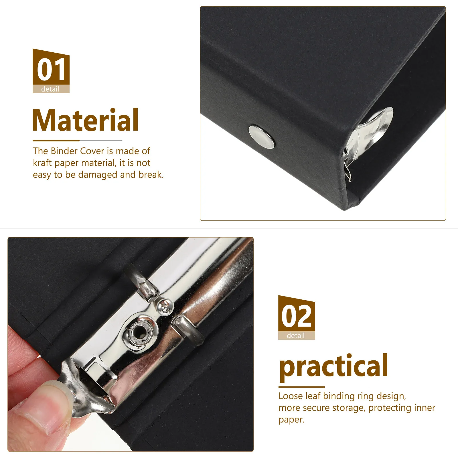 

Обложка для блокнота А4 на 4 кольцах, папка-скоросшиватель из крафт-бумаги для планировщика, дневника, скрапбука, защиты записей, 4-кольцевой скоросшиватель А4