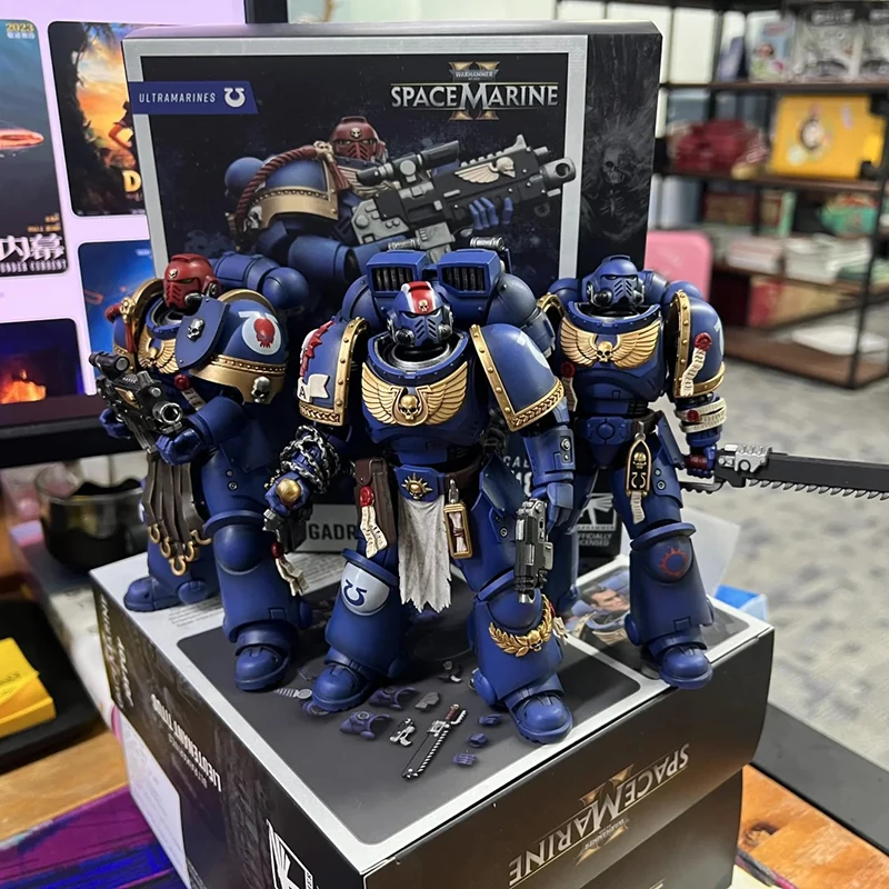 JOYTOY Warhammer 40k الفضاء البحرية 5 بوصة الترامارينز الكابتن تيتوس مفصلية عمل الشكل عالية الوضع أطقم منمذجة المشجعين هدية