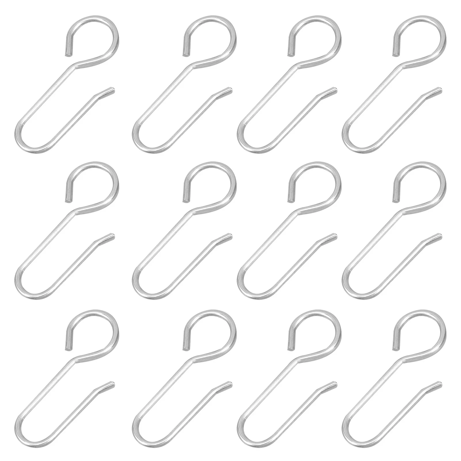 60Pcs S Type Hooks for Ceiling Track Premium Material Smooth Open Close Curtain for Various Places Curtain Track Hooks