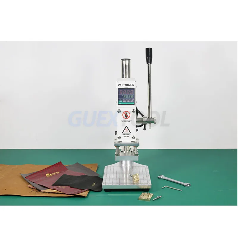 Digital Manual Hot Foil Stamping Machine Wood Leather Paper Branding Logo Marking Press Embossing Bronzing Machine