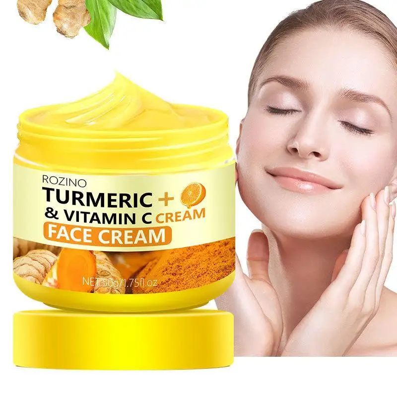

50g Turmeric Vitamin C Cream Moisturizing Smooth Wrinkles Collagen Hyaluronic Acid Makes Skin Non Greasy Skin Care Cream