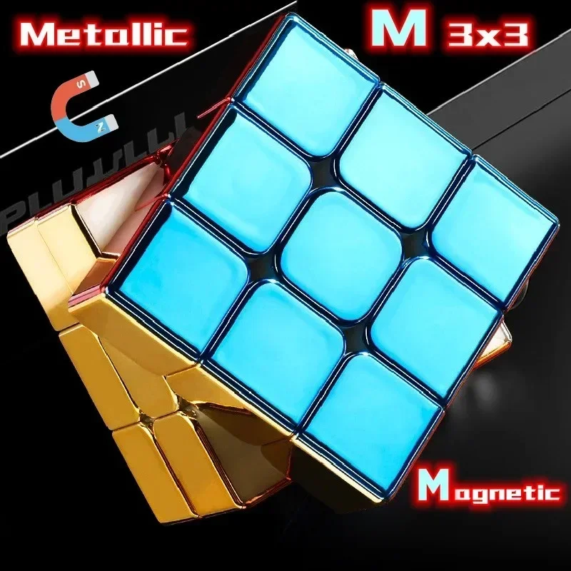 [Picube] SengSo Metal 3x3 Magnetic Golden Metallic Cubo Magic Cube Puzzle Speed Cibe 3x3x3 Magico Cubo Кубик Рубика Cibo Toy