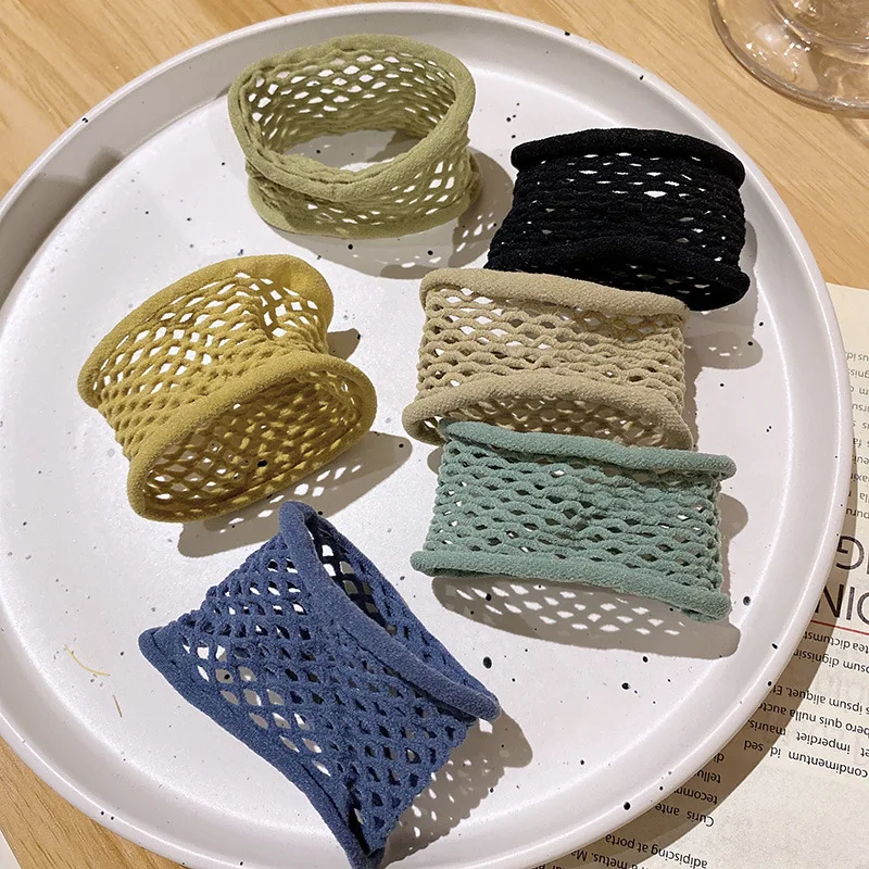 

‌5Pcs Wide Edge Hair Scrunchie - Seamless Thick Elastic Hair Ties for Women, Non-Slip Ponytail Holders