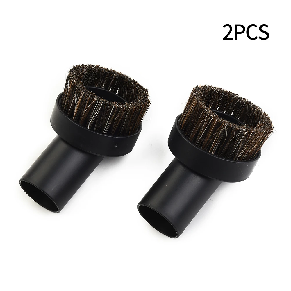 2pcs Round Horsehair Brush Tool Vacuum Cleaner Parts Mixed Horse Hair Dusting Brush For Inner Diameter 32mm Vacuum Cleaners