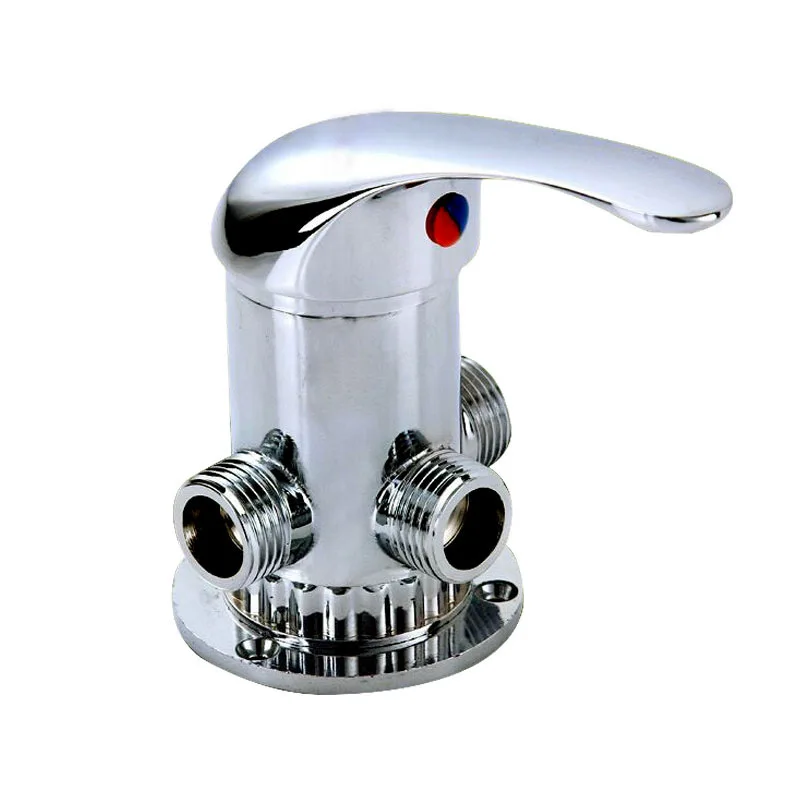 G1/2 in 3 Way Bathroom Angle Valve for Shower Head Water Separator Shower Diverter Switch Valve Hot Cold Water Mixer Tap Faucet