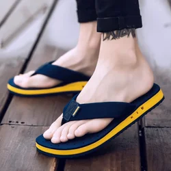 Hochwertige große Größe heißen Verkauf Flip Flops Männer Sommer Strand Hausschuhe Männer Modemarke atmungsaktive lässige Männer Hausschuhe schwarz blau