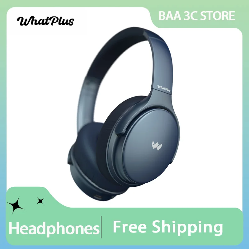 

WhatPlus W1 Wireless Headset HiFi Active Noise Reduction Bluetooth5.2 Sports Earphone Long Endurance Portable Pc Gamer Accessory