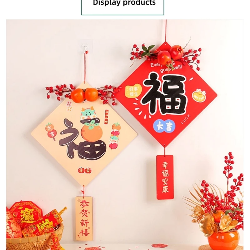 Festive Symbol Pendant 2024 Spring Festival Home Fu Decor for Traditional Decor