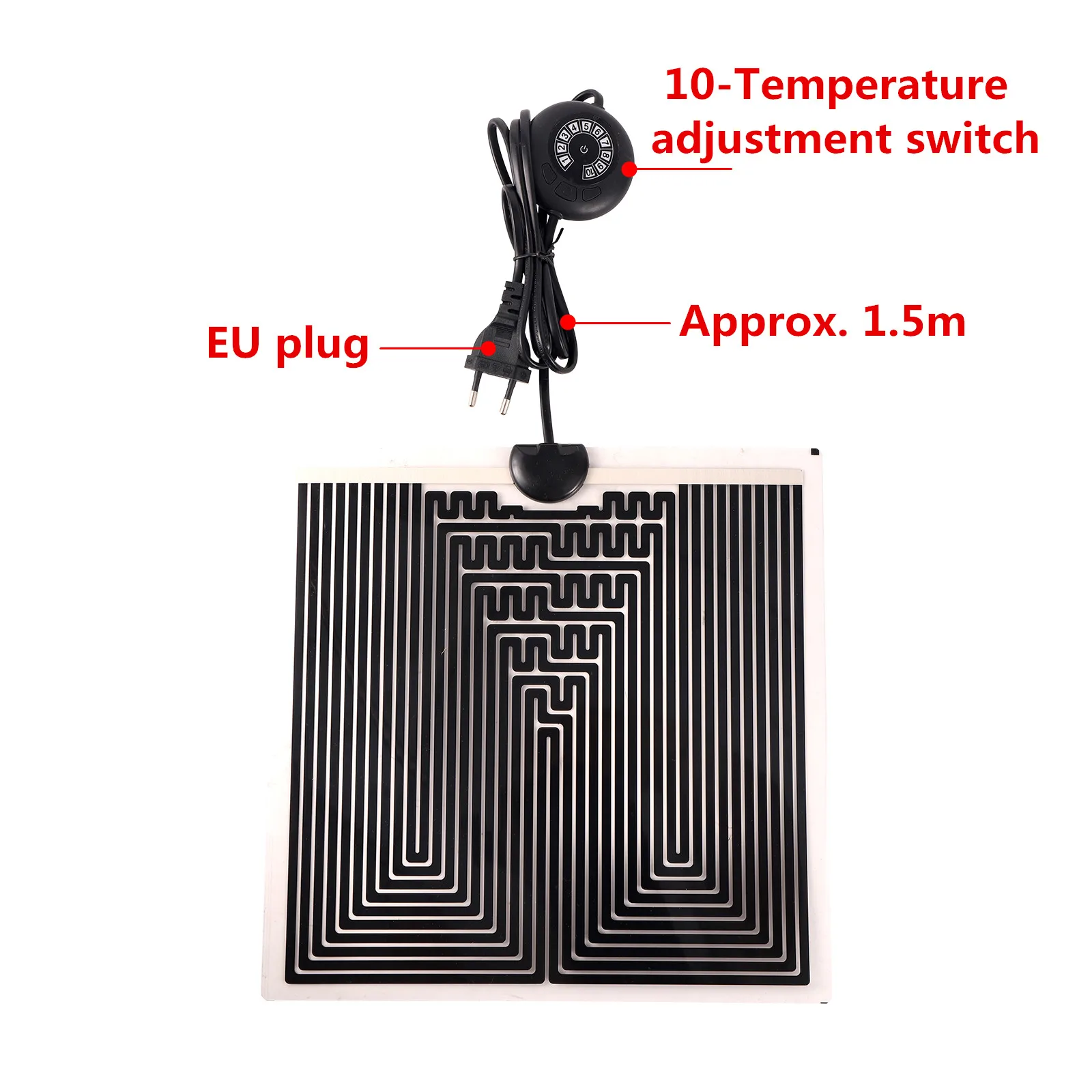 Almohadilla calefactora para plantas de 5-45W, esteras térmicas con ajuste de temperatura, termostato impermeable, calentadores de terrario para