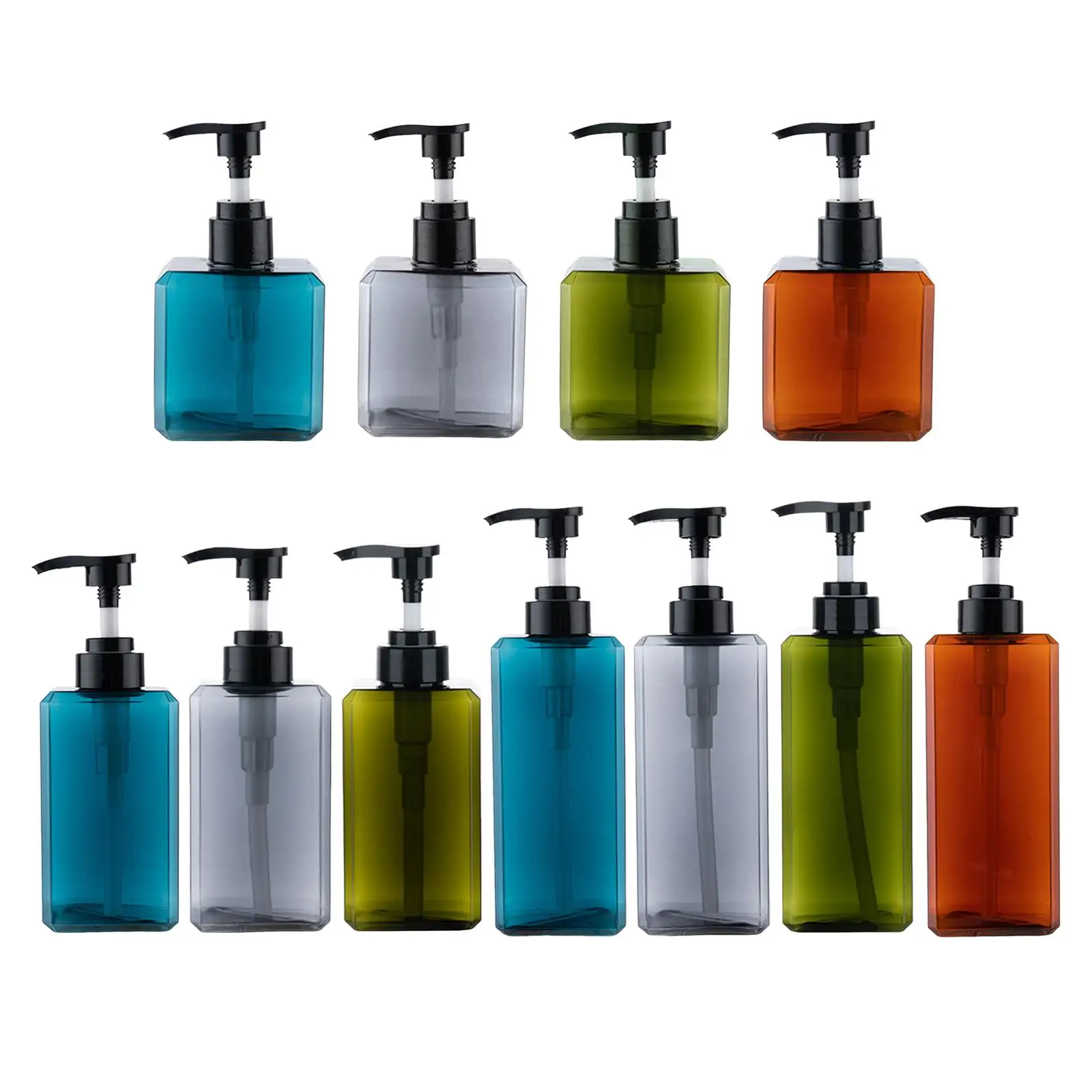 1Pcs Soap Dispenser Empty Bottle Reusable Manual Pump Bottle for Kitchen Tabletop Bathroom Hand Soap