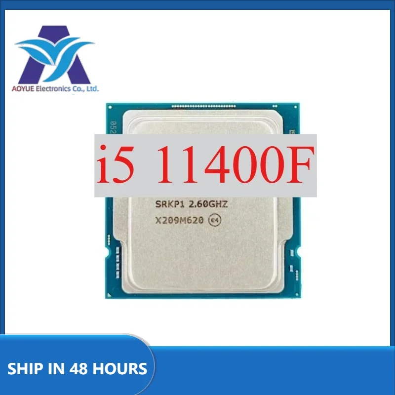 1pcs Perfect test Intel Core i5 11400F 2.6GHz Six-Core Twelve-Thread CPU Processor  i5-11400F