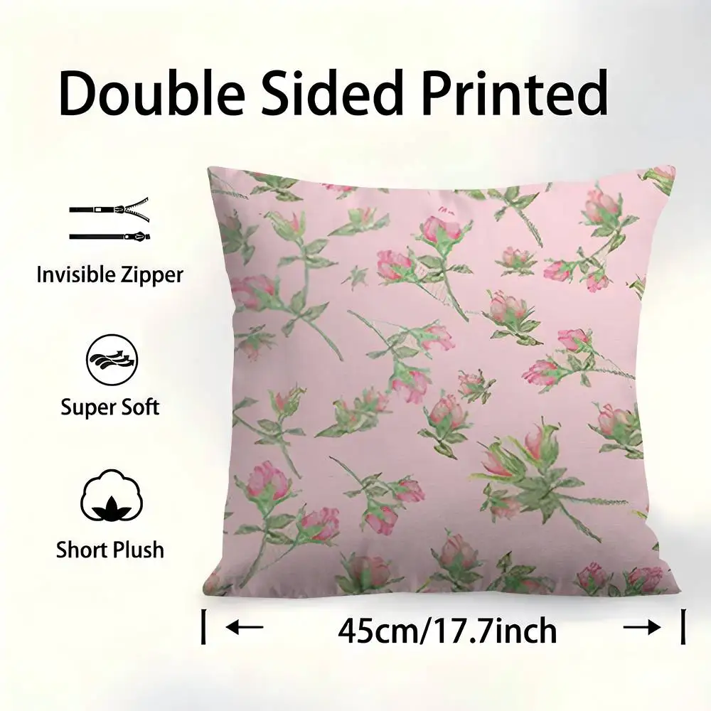 

Наволочка для подушки Baby Pink Posie Rosie с индивидуальным дизайном, декор для детской комнаты, подарок на день рождения ребенка