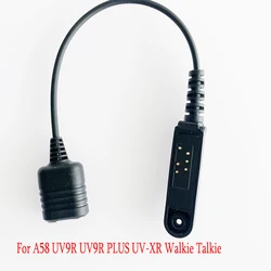 BAOFENG-Rádio impermeável Walkie Talkie, conversor de auscultadores, cabo adaptador para A58, UV9R, UV9R Plus, UV-XR, rádio em dois sentidos, UV-9R Plus