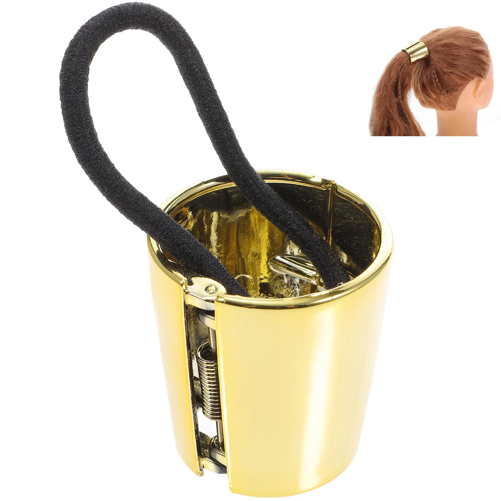 قطعة واحدة من ربطات الشعر الذهبية، ربطات شعر بسيطة للمكياج، متينة وخفيفة الوزن، وصلة مصنوعة من خليط معدني، ملمس ناعم للبشرة، عمل الحفلات #4