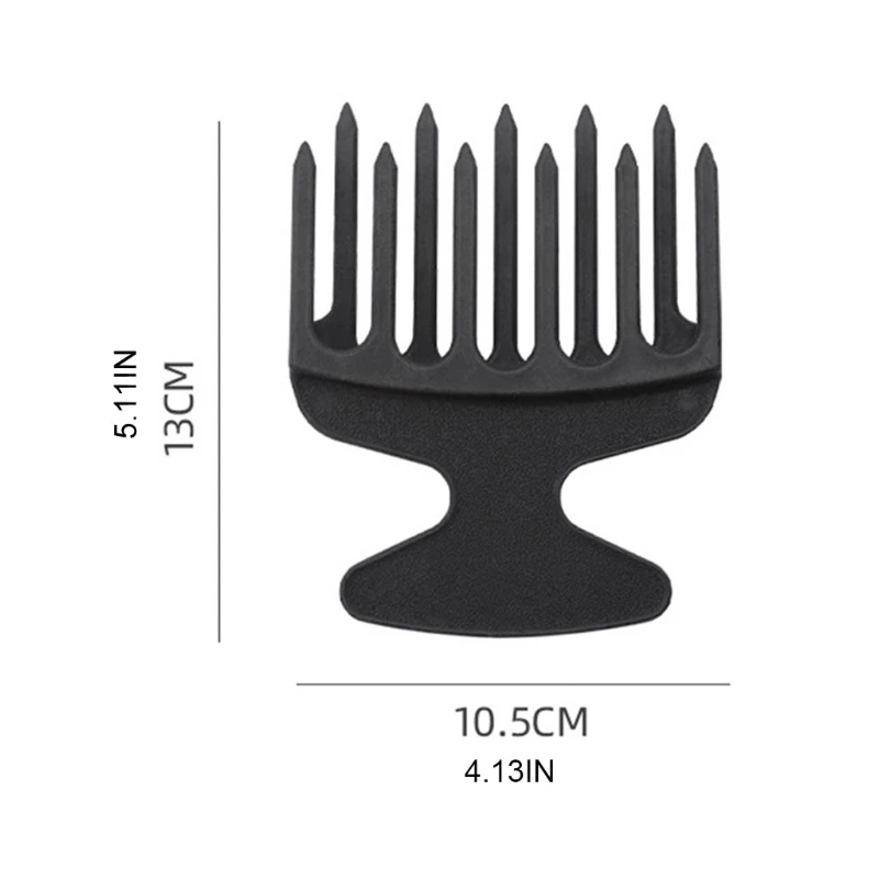 2023 플라스틱 넓은 큰 이빨 아프로 헤어 픽 빗, 머리 포크 미용 스타일링 모델링을 위한 빗살 분리 브레이드 헤어 브러시 오일, 신제품