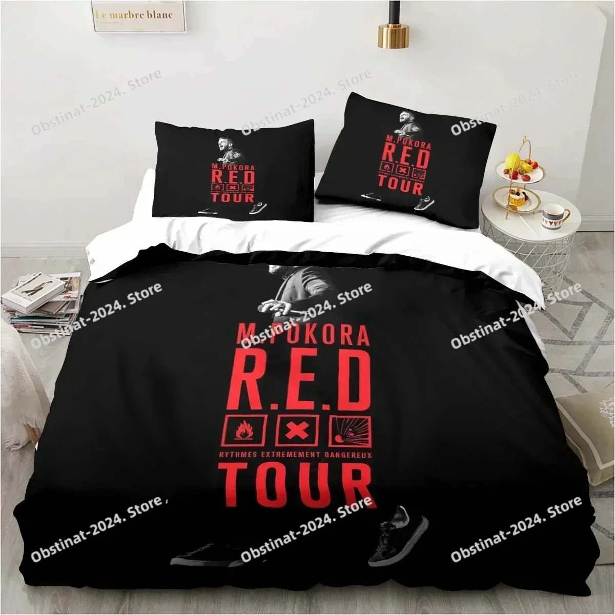 3D Print Matt M. Pokora Bedding Set,Duvet Cover Comforter Bed Set Quilt Cover Pillowcase,King Queen Twin Size Boys Girls Adults