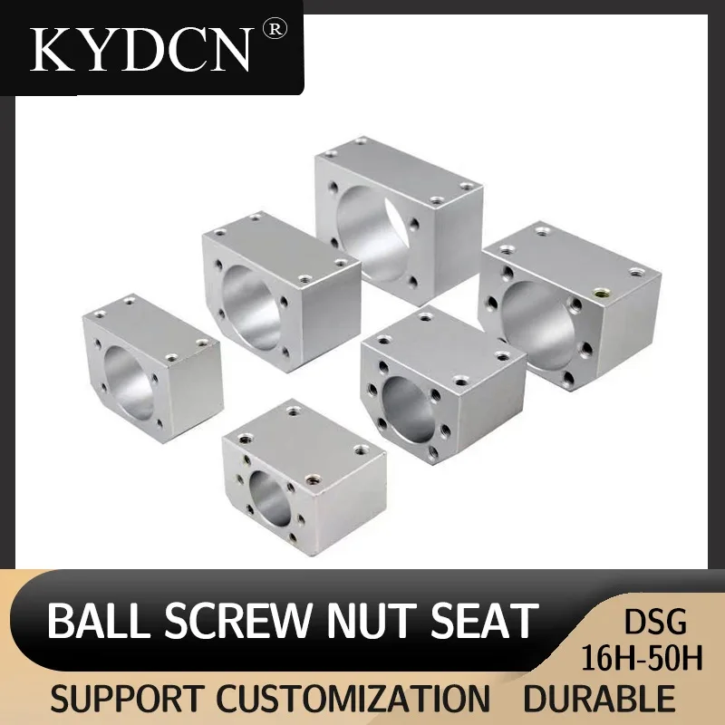 

1PC Aluminum Nut Seat DSG16-20-25-32-40-50 Ball Screw Nut Housing for Precision Linear Motion Applications