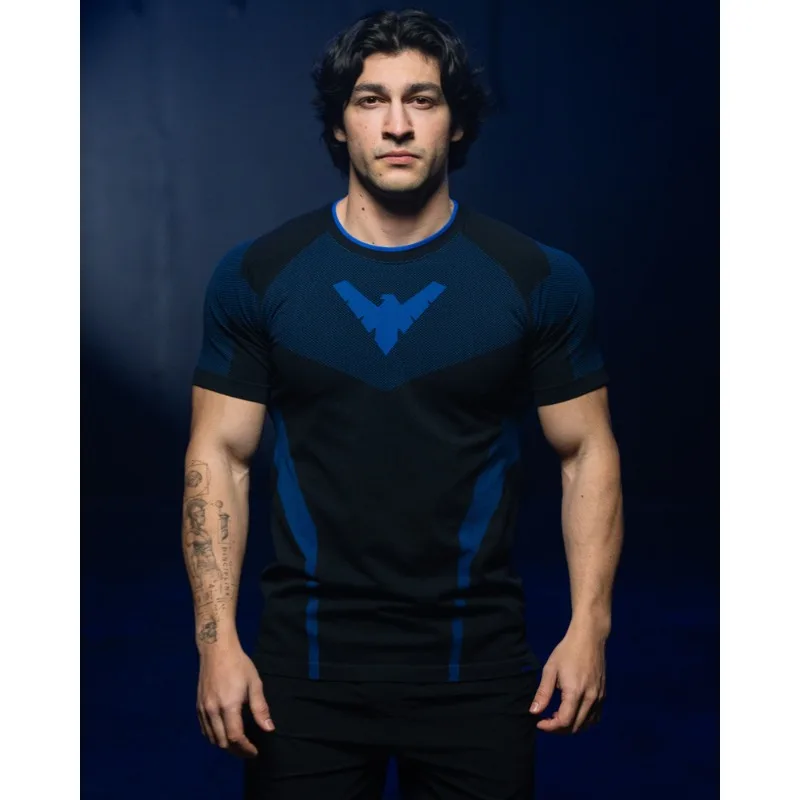 Movie Cosplay Costume, Superhero, Nightwing Print, Soft and Comfortable Fabric, Body Shaping, Maximum Size 6XL