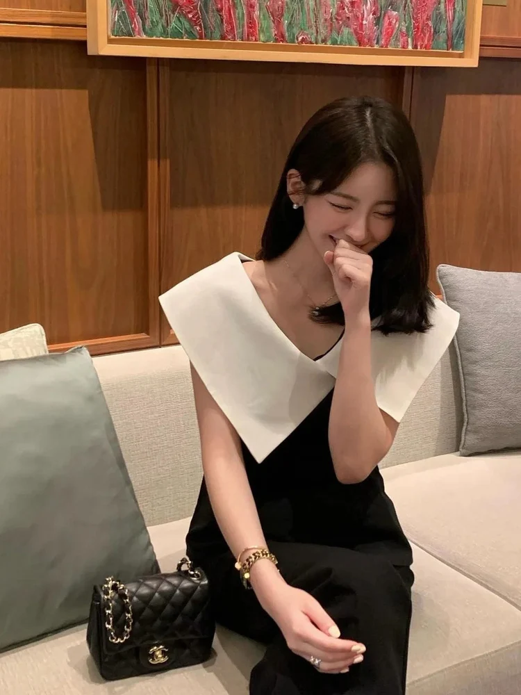 エレ・ヘップバーン スリムトップ ヴィンテージ 大きめ襟 スリムフィット ウエストシェイプ おしゃれな服