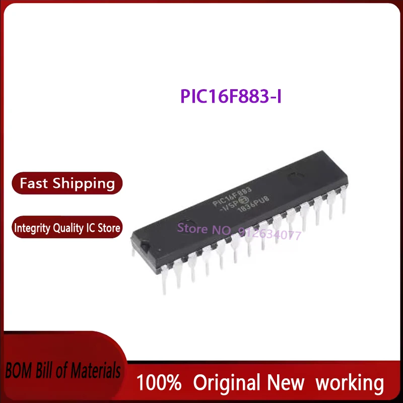 10PCS/LOT PIC16F883-I/SP PIC16F883 DIP28 New original In stock