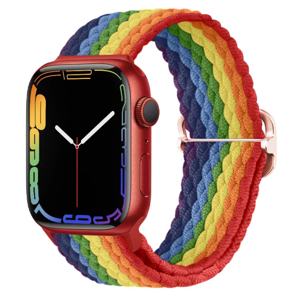 Nylon Strap For Apple Watch 12 11 10 9 8 7 46mm 42mm Adjustable Wristband iWatch Ultra4-3-2-1 49mm 6 5 4 SE 45mm 41mm 44mm Belt