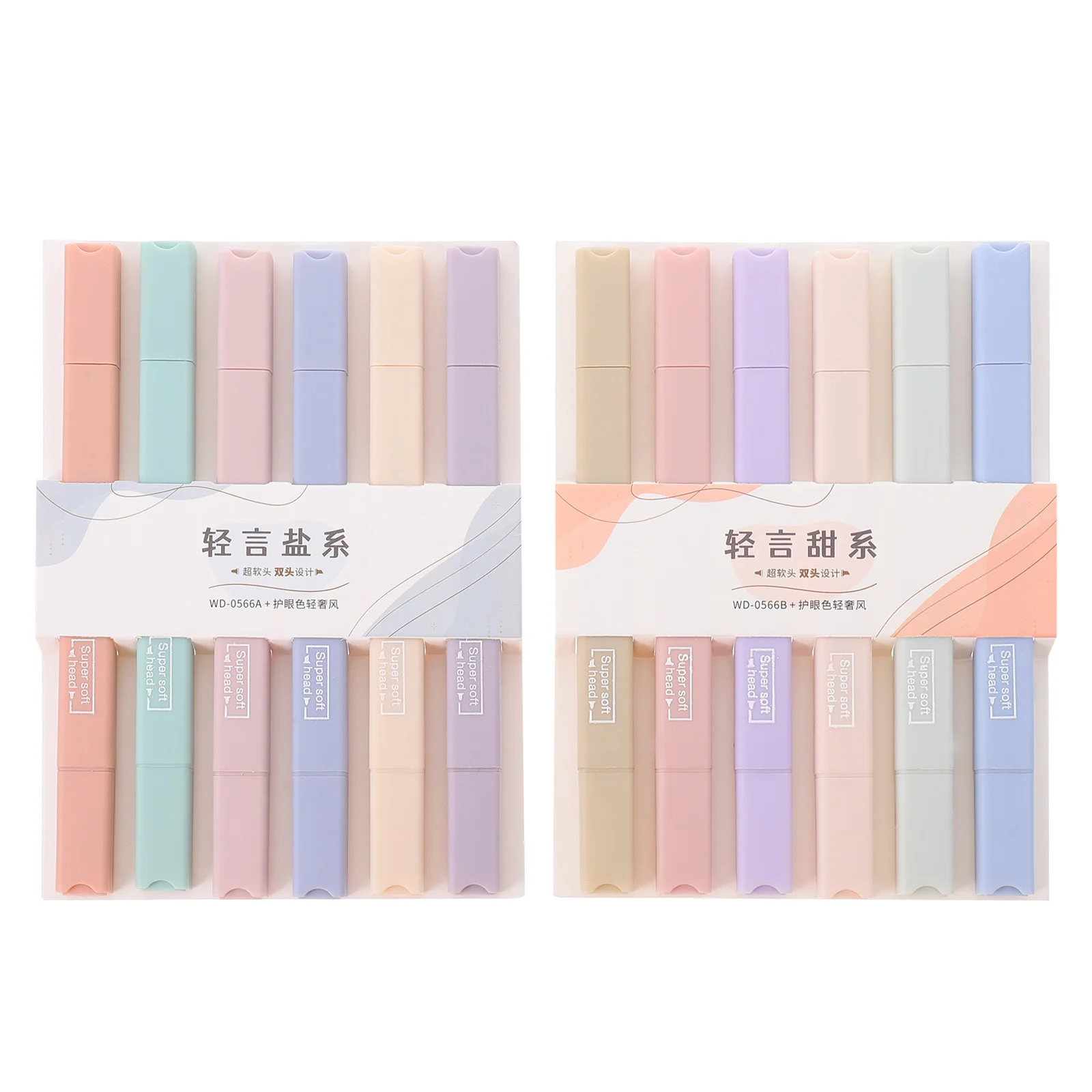 12 قطعة من أقلام التحديد الملونة برأسين مانعة للتسرب وتدفق سلس حجم صغير سهل الحمل مثالي لوضع علامات التقرير