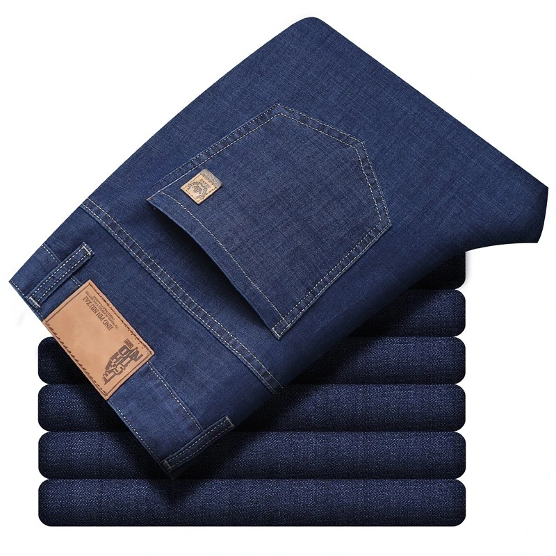 New Fall Collection of Men's Slim-fit Jeans, Made From Stretch Denim Pants, in Asian Sizes, Available in Blue and Black.