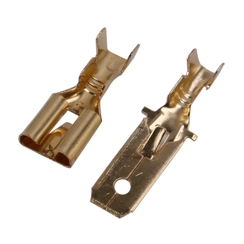 ABGH 2160Pcs 2.8/4.8/6.3mm Wire Connectors Kit Crimp Female Male Spade Terminals Set for Electrical Wiring Car Audio Speaker