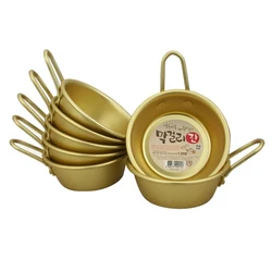 Korean Rice Wine Bowl Aluminum Golden Ramen Bowl Soup Bowl Salad Bowl Japanese Soju Cup Coconut Bowl Kitchen Dinnerware 11cm