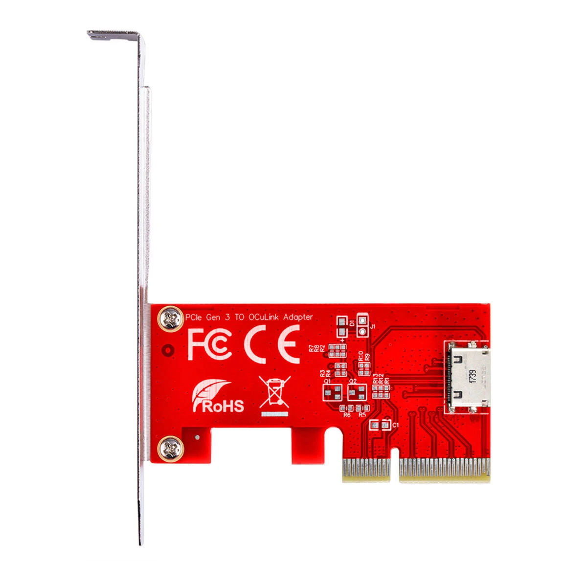 

PCI-Express 3.0 X4 Gen3 To Oculink SFF-8612 Adapter Conversion Card for U.2 NVMe PCIe SSD (SFF8639) Solid State Drive Riser Card