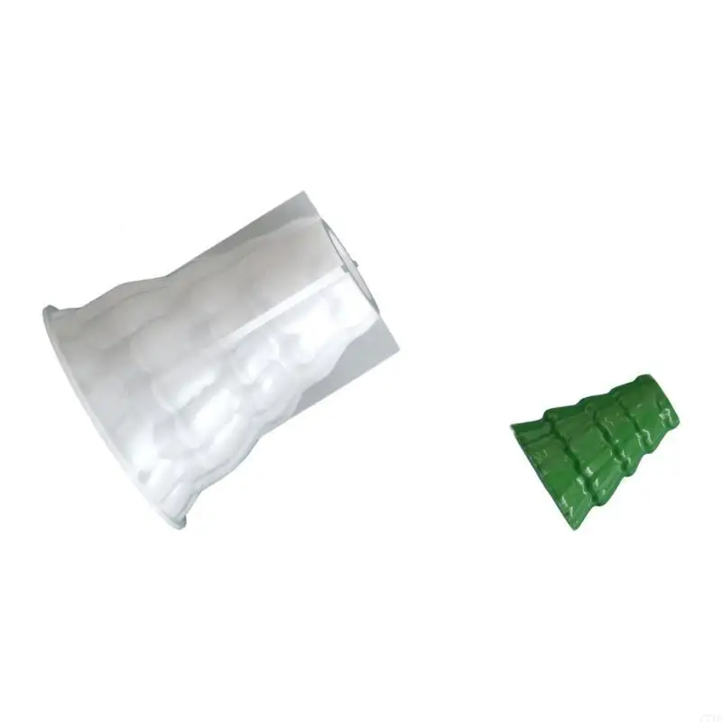 حامل شموع شجرة عيد الميلاد المرن من السيليكون لتزيين الجص من راتنجات الإيبوكسي والخرسانة #3