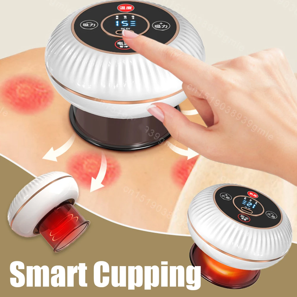 Intelligent Vacuum Cupping Massage Device Electric Heating Scraping Suction Cups Physical Fatigue Relieve Health Guasha Cans Set