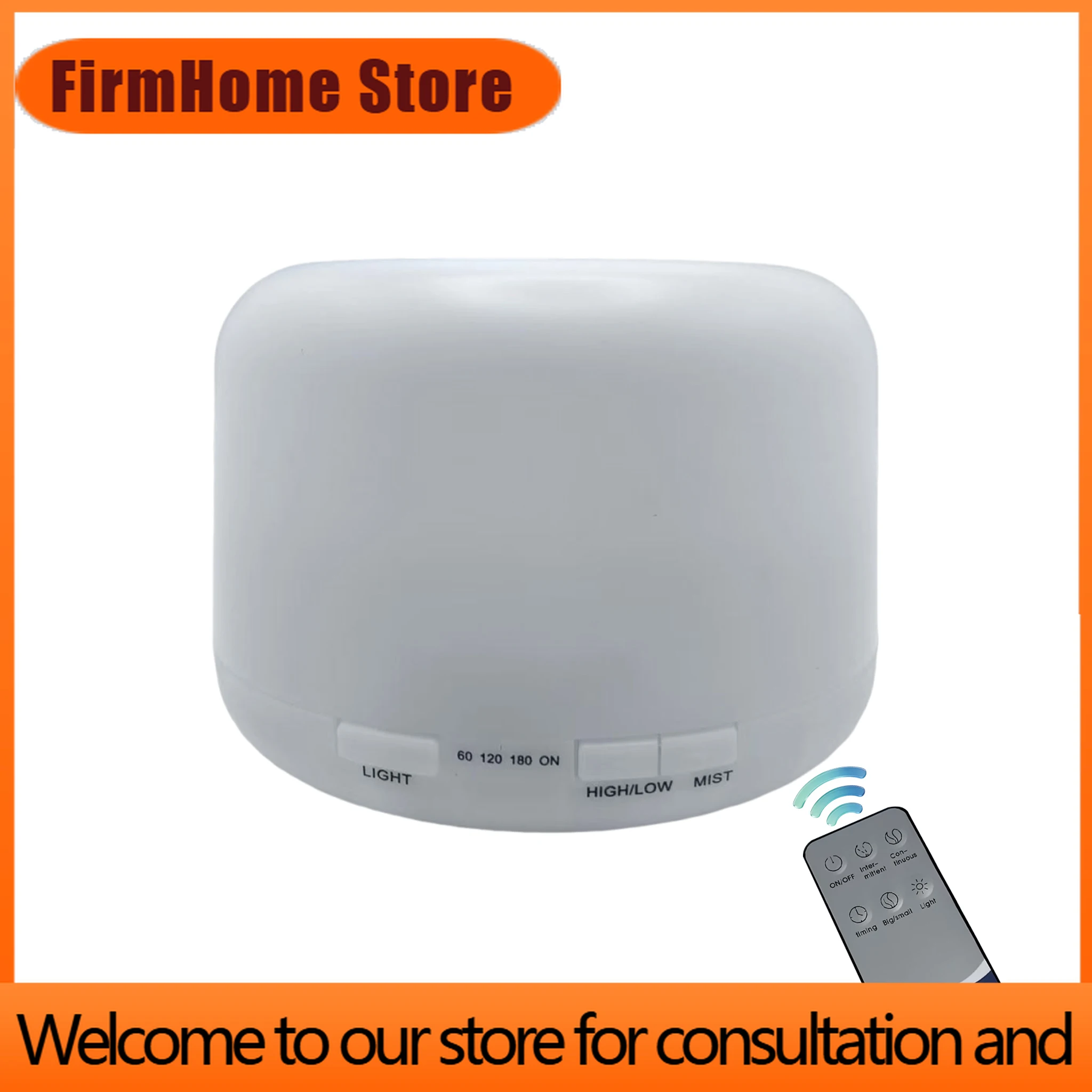 FirmHome Store500ML Essential Oil Diffuser Ultrasonic Aroma Humidifier 7 Color LED Light Timer Auto Shut-off Home Office Bedroom