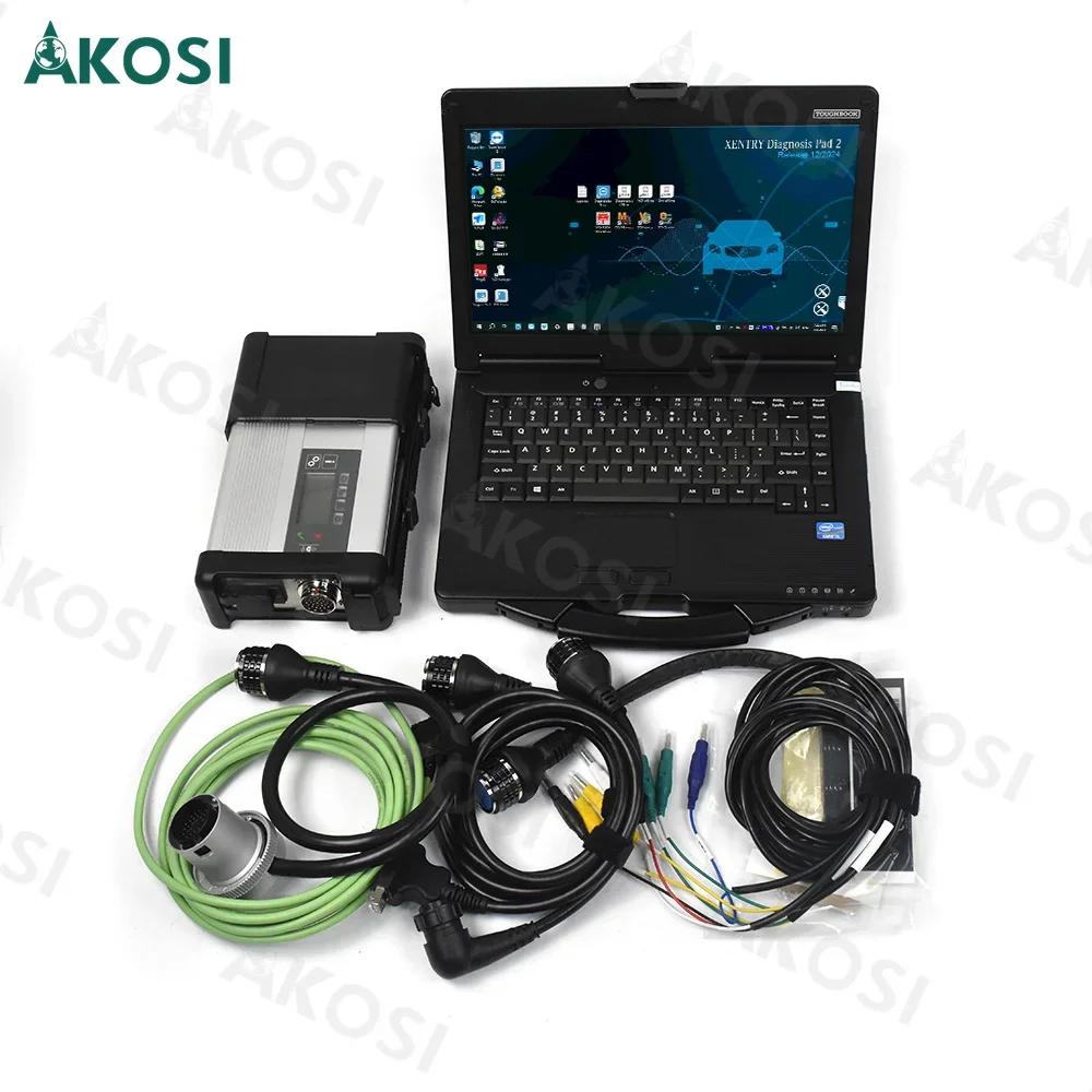 

V2024.12 Полный чип Xentry MB Star C5 DOIP SD Connect для Benz Car & Truck Auto Diagnostic-Tool (12 В + 24 В) WIFI Diagnosis + CF53