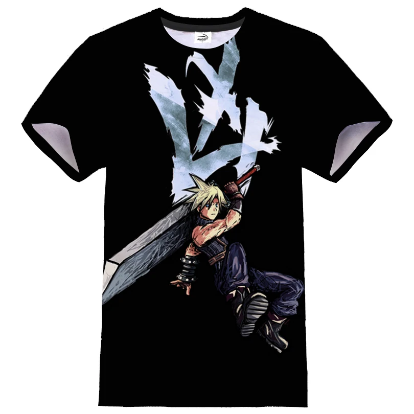 Final Fantasy VII 3D Print T-shirt Men Women Anime Game Streetwear Hip Hop Tshirt Sport Casual T Shirt Unisex Fashion Tops Tees