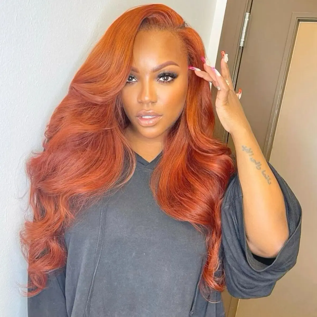 

Colored Orange Ginger Body Wave Hd Lace Frontal Wig 13x6 Human Hair Wigs Brazilian ginger Wig 13x4 Lace Front Wig Human Hair 100