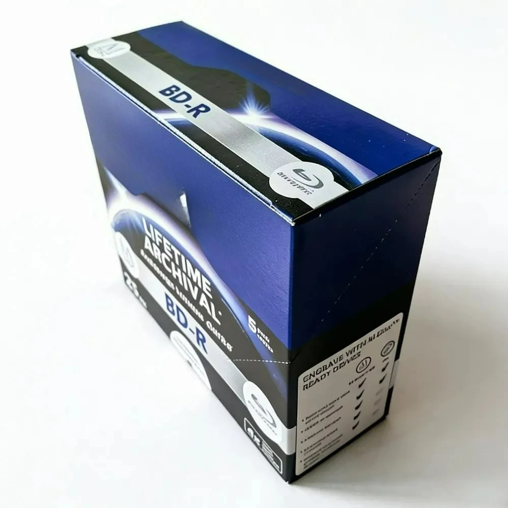 FOR Verbatim MDisc M-Disc Blu-Ray BD-R 25GB 4X Lifetime Archival Discs 5Pcs Inkjet Printable Long-Term Data Storage