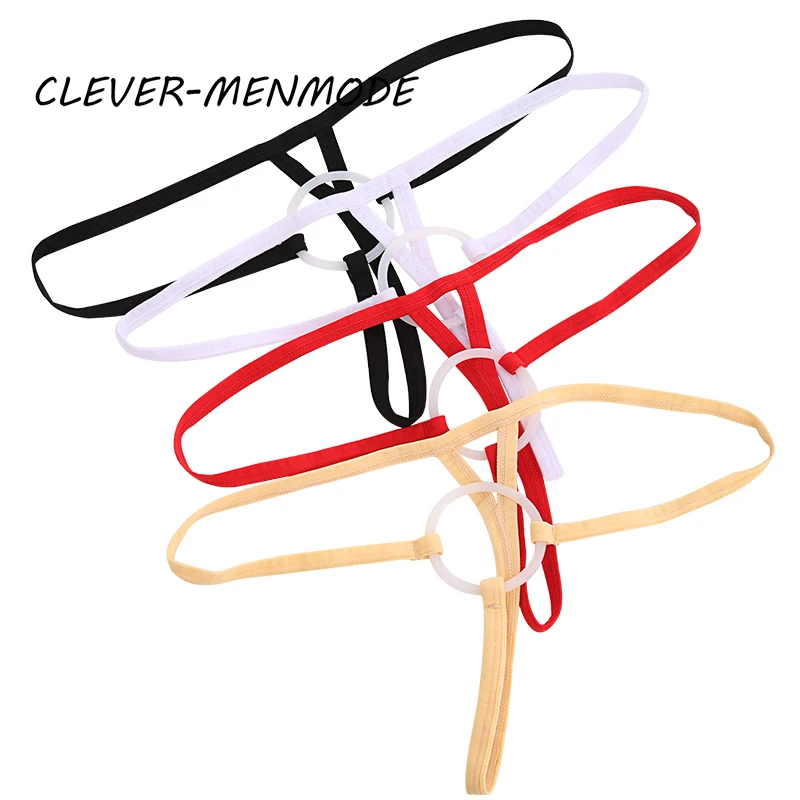 ملابس داخلية مثيرة للرجال من CLEVER-MENMODE ملابس داخلية مثيرة مفتوحة المنشعب فتحة القضيب ملابس داخلية على شكل حرف G ملابس داخلية مفرغة بدون حمالات على شكل حرف T من الخلف