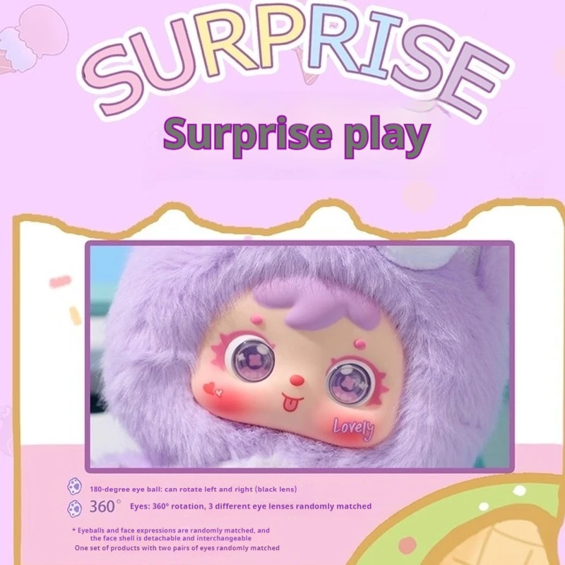 صموئيل عناق عناق Lce كريم لطيف الحيوانات الأليفة سلسلة صندوق أعمى لطيف الكرتون شعر رائعة سطح المكتب دمية زخرفة مفاجأة صندوق غامض هدية #4