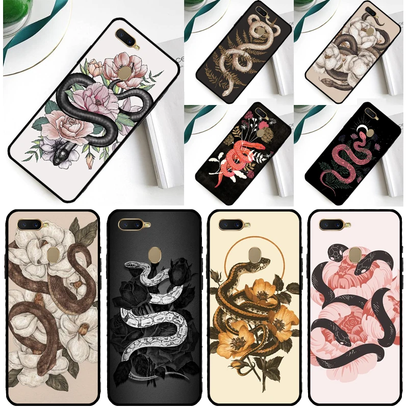 The Snake and Fern Cover For OPPO A74 A54 A94 A52 A72 A3S A5S A31 A53 A5 A9 2020 A83 A91 A93 A15 Phone Case