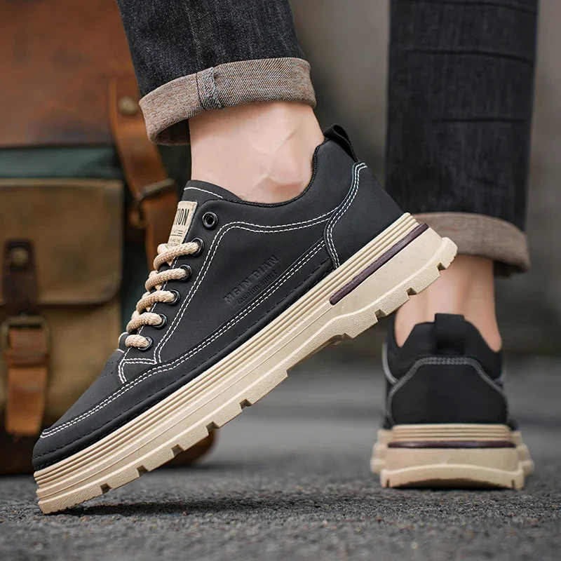 Botas tácticas cuero hombre – Suela gruesa operativa - imagen 2