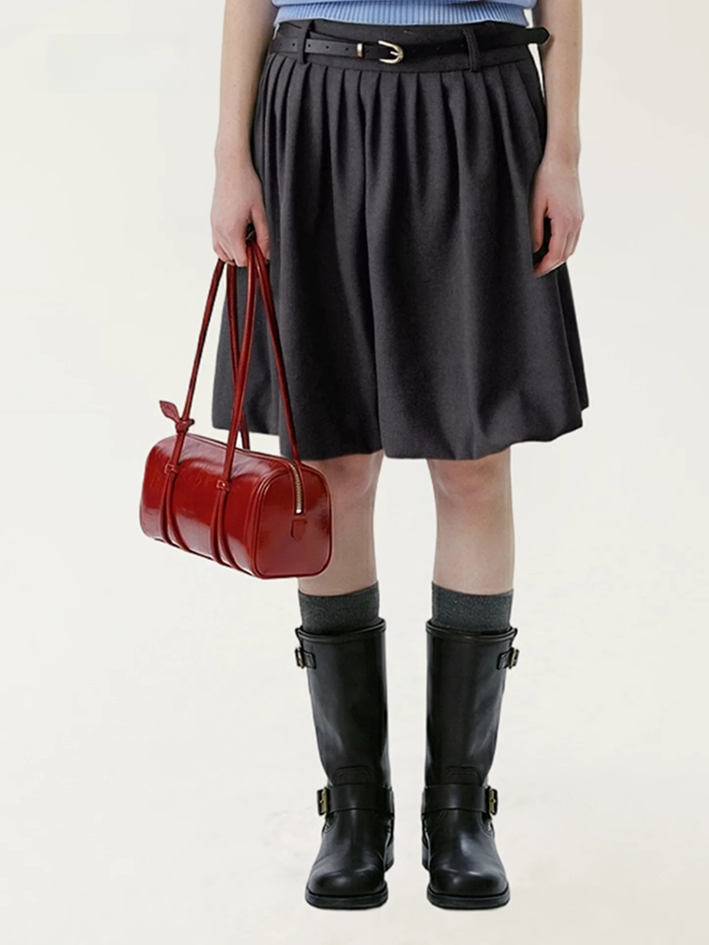 

Женская повседневная юбка миди AHMI American Sle с высокой талией и цветочным принтом, приятная для кожи, дышащая, из полиэстера