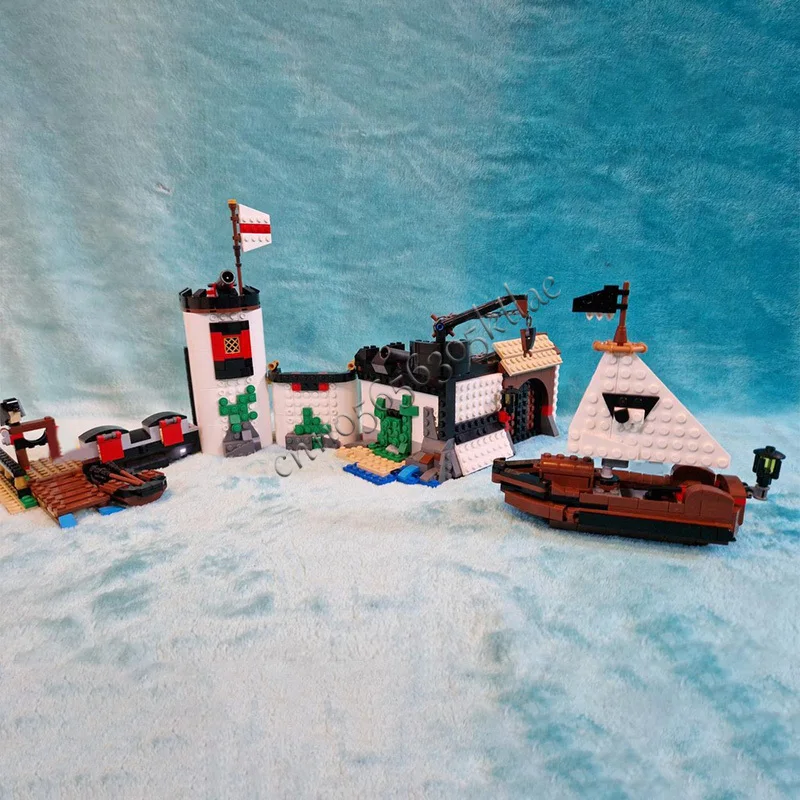 987 قطعة منزل شارع القلعة الأطباق المزروعة المراكب الشراعية MOC تخصيص وحدات بنة التعليمية لتقوم بها بنفسك لعبة عيد الميلاد هدية