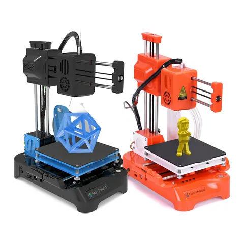 Easythreed K7 Mini FDM 3D Printer, 100x100x100mm Build Volume, Quiet Operation One Key Printing, Safe Entry Level 3D Printer for Kids Teens STEM Education Family DIY Beginners