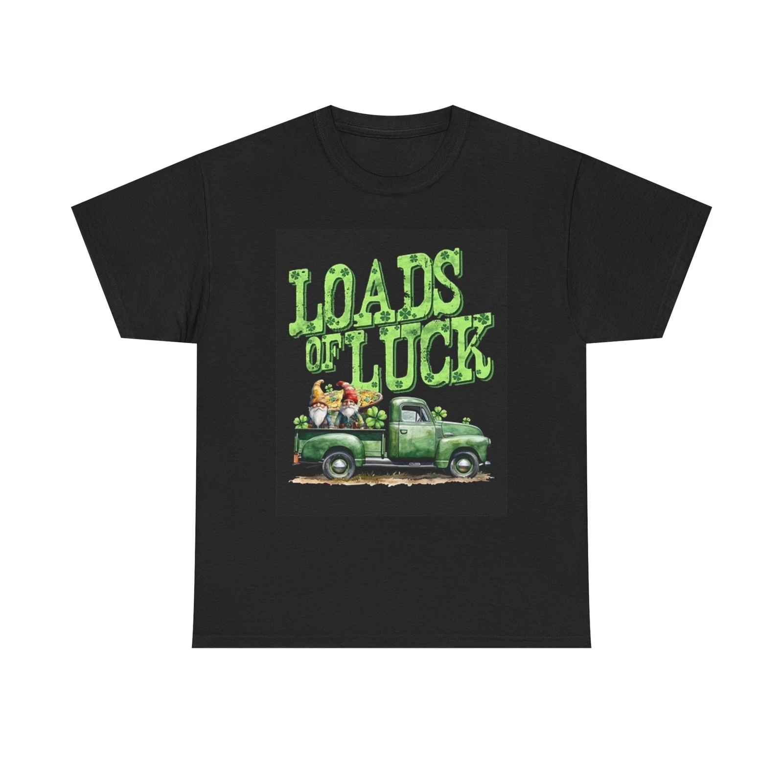 

Футболка с рисунком Loads Of Luck Leprechaun, винтажная футболка унисекс из плотного хлопка с грузовиком
