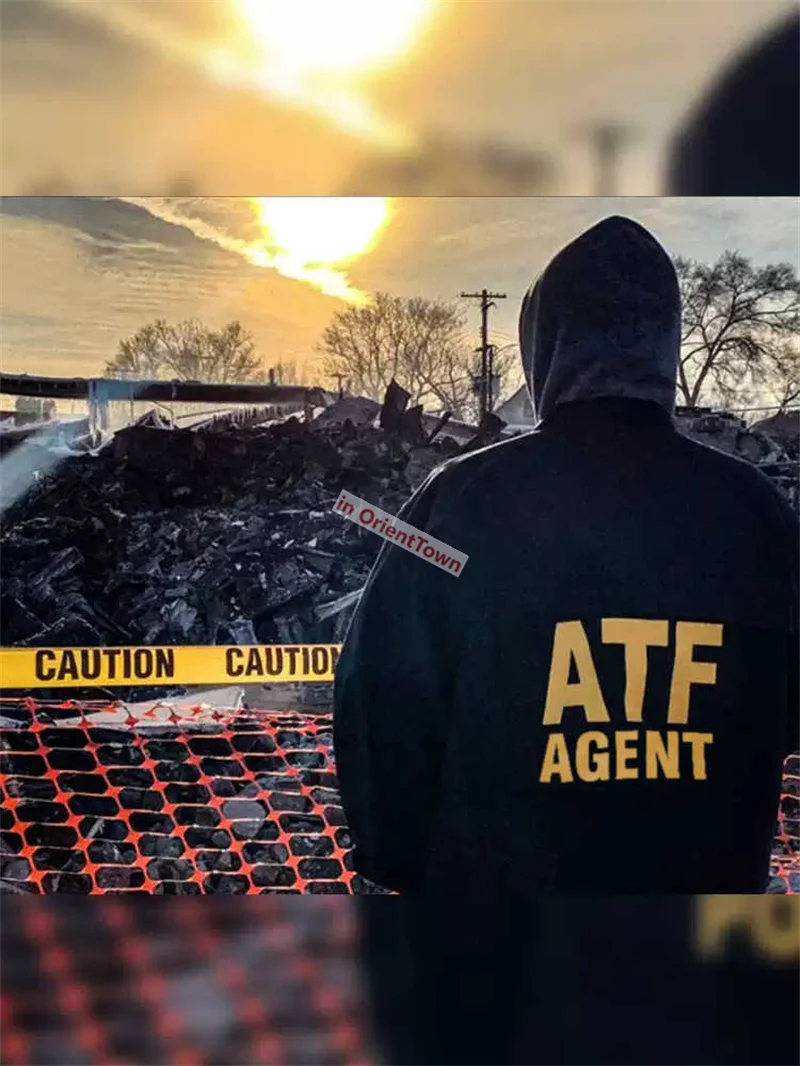 الرجعية الأمريكية ATF وكيل الملابس الطيران سترة الرجال ملابس العمل سستة الخريف الشتاء معطف فضفاض صالح معطف في OrientTown in035 #4