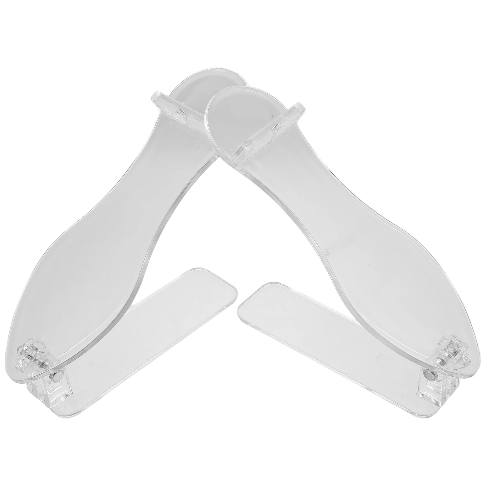 

2pcs Transparent Shoe Rack Plastic High Heel Display Boots ganizer Hanging Holder Entryway Storage Shelf Sneaker Slot