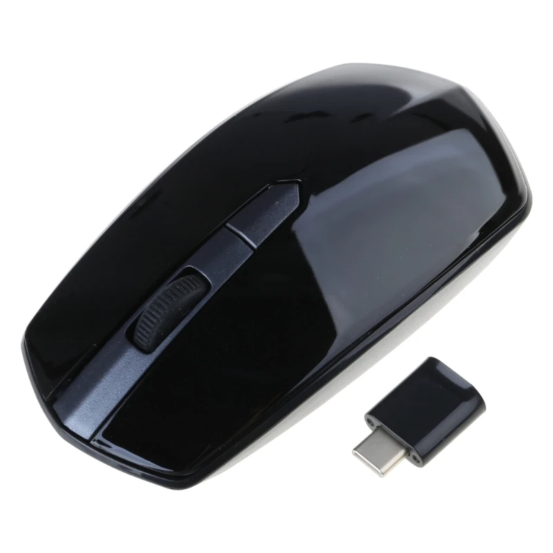 Universal 2.4G Type Wireless Mouse Type-C Adapter 2.4G Quiet Cordless Mice Suitable for USB Devices 4 Buttons User Friendly image 2